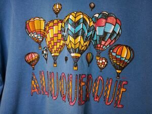 VTG 90s Albuquerque Hot Air Balloon Fiesta Souvenir Crewneck Gorpcore Large